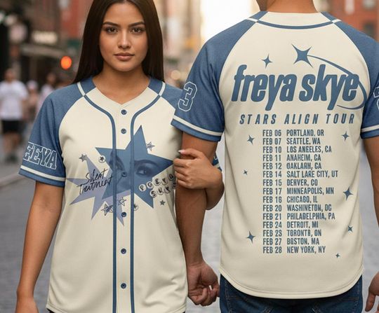 Discover Disney Channel Zombies 4 Nova Bright Baseball Jersey, Stars Align Tour 2026 Festival Tee