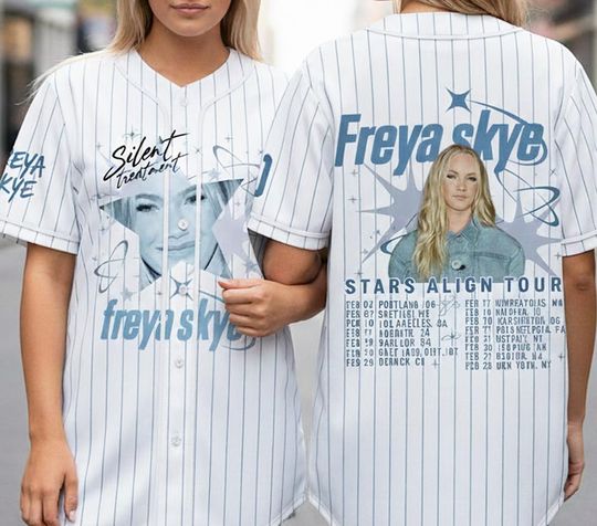 Discover Custom Number Freya Music Skye Baseball Jersey, Stars Align Tour 2026 Shirt