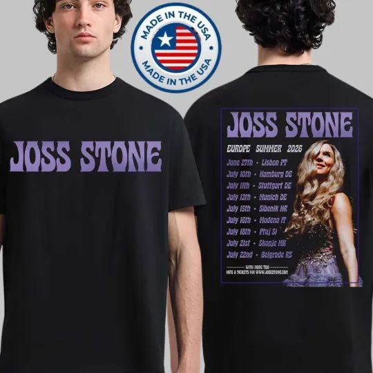 Discover Joss Stone Europe Summer 2026 Tour Schedule Inspired T-Shirt