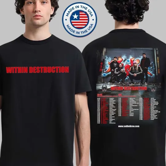 Discover Within Destruction 2026 World Tour Europe UK And USA T-Shirt