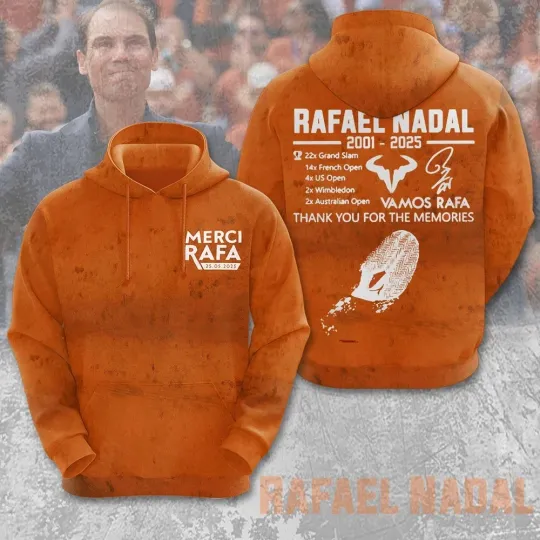 Discover Rafaelll Na-dalll 3D Hoodie 2001-2025 Pullover Unisex Fan Gift Tee