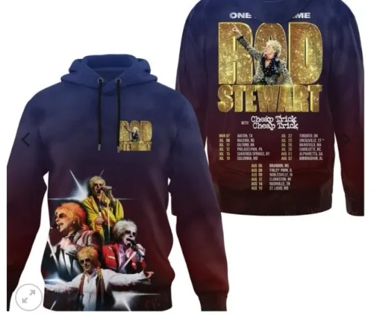 Rod Stewart One Last Time With Tour 2025 Hoodie