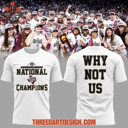 Discover Texas A&M 2025Women Volleyball National Champions T-Shirt 2D