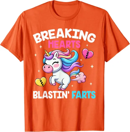 Discover Breaking Hearts And Blasting Farts Unicorn T-Shirt