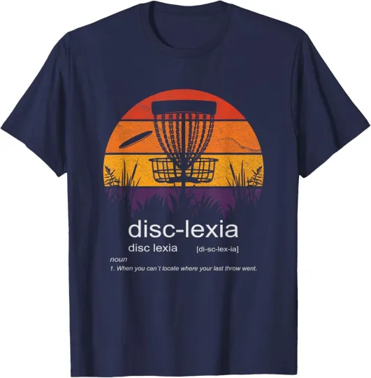 Discover Disc Golf Funny disc-lexia Meme Joke Disc Golf T-Shirt