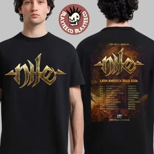 Discover Nile Latin America Tour 2026 Schedule Dates Two Sided T-Shirt