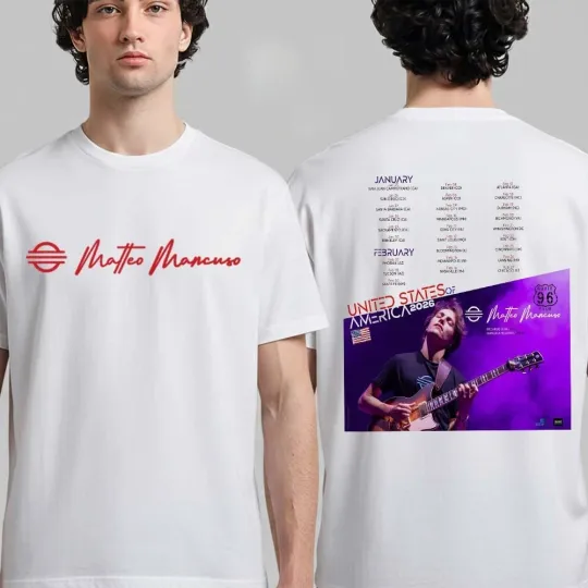 Discover Matteo Mancuso Route 96 United States Of America 2026 Tour Schedule T-Shirt