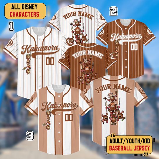 Discover Personalized Disney Moana Kakamora Jersey, Custom Disney Moana Characters Baseball Jersey, Moana Princess Shirt, Disneyland Trip Outfit