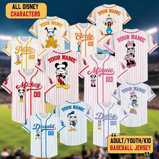 Discover Personalized Disney Mickey And Friends Star Wars Baseball Jersey, Custom Star Wars Jersey, Disney Mickey Stormtrooper Tee, Family Trip Shirt