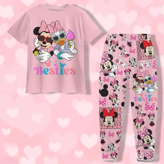 Discover Disney Minnie Daisy T-Shirt Pajama Set for Girls