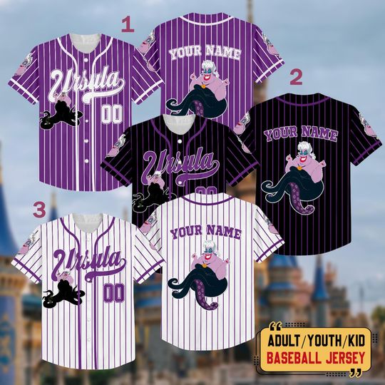 Discover Personalized Disney Ursula Baseball Jersey