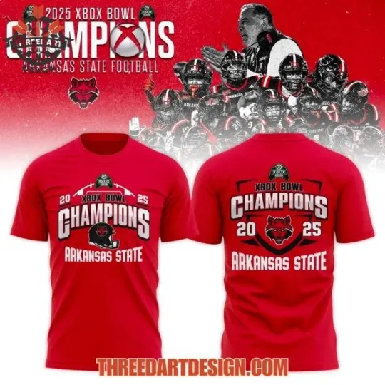 Discover Arkansas 2025 Xbox Champions T-shirt 2D