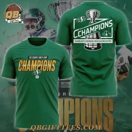 Saskatchewan Grey Cup Champions 2025 Limited Edition T-Shirt 2D