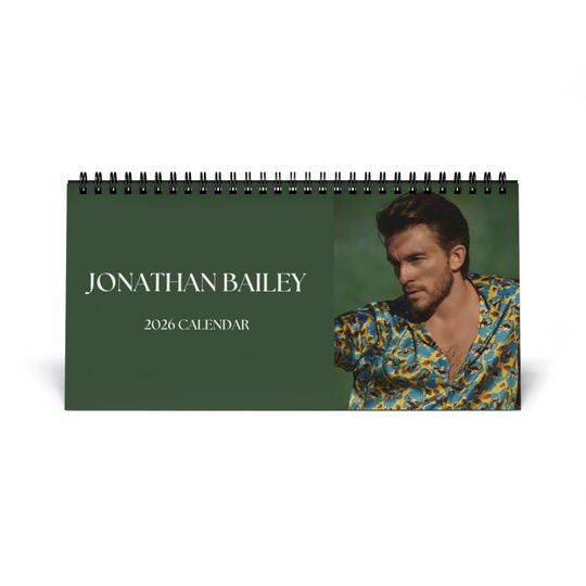 Jonathan Bailey 2026 Desk Calendar Bridgerton Anthony & Kate Romance