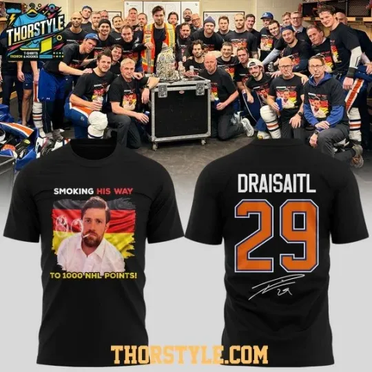 Discover Edmonton Smoking His Way To 1000 Career Points 2025 T-Shirt 2D
