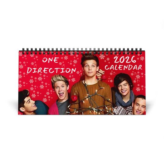 One Direction 2026 Desk Calendar with Liam Payne, Louis Tomlinson, Zayn, Niall Horan Images