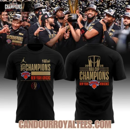 Discover New York Knick 2025 Cup Champions Locker Room T-shirt