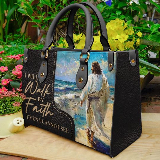 Discover I Will Walk By Faith Motivational For Women, Mothers day Bible Verse Faith-Inspired Bag, Religious Bag