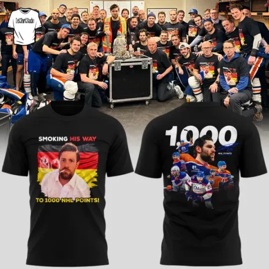 Discover Draisaitl Edmonton 1000 Career Points Limited Edition T-shirt 2D