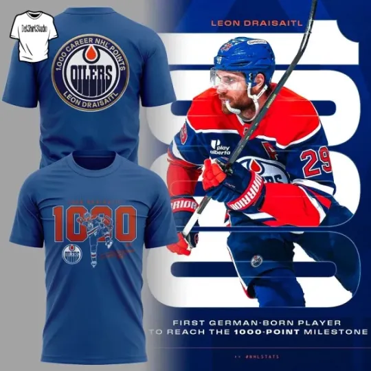Discover Draisaitl 1000 Career Points Edition T-Shirt 2D