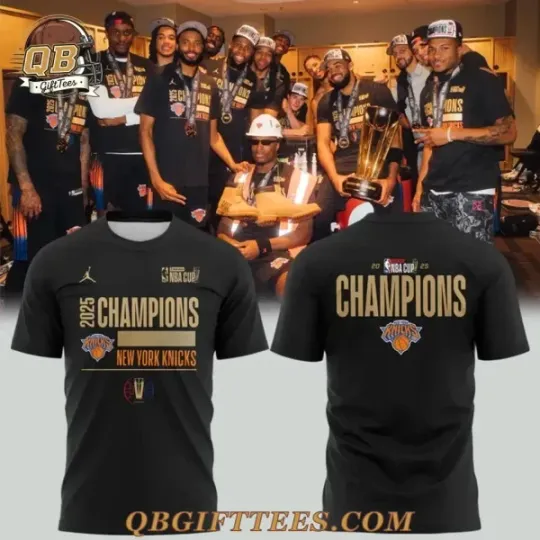 Discover Knicks 2025 Cup Champions Edition For Fan T-Shirt 2D
