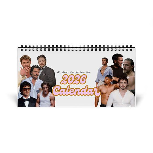 Discover 2026 Desk Calendar - All about the sexiest men