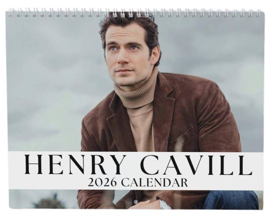 Henry Cavill 2026 Wall Calendar, Witcher Themed Mug, Shirt, Bookmark, Gift for Fans