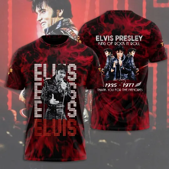 Discover Elvis Presley 3D T-Shirt Unisex T-Shirt 3D, gift for fans