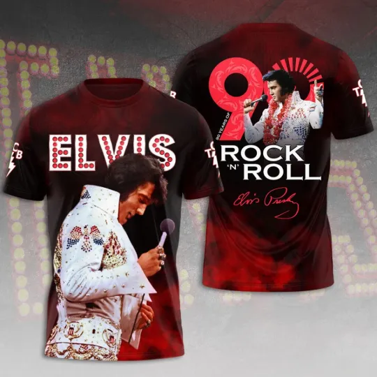 Discover Elvis Presley 3D Unisex T-Shirt - Music Band Graphic Tee for Fans