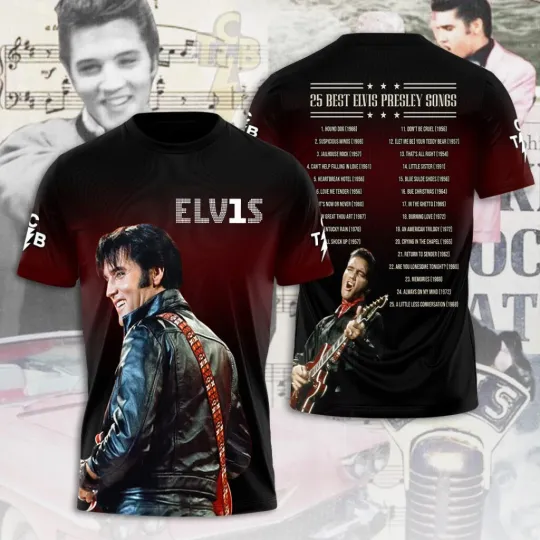 Discover Elvis Presley 3D Unisex T-Shirt Clothing