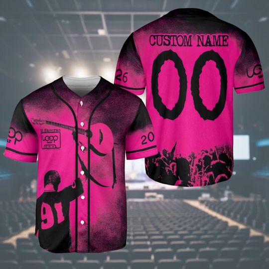 Discover Ed Shee Loop Tour Baseball Jersey, North America 2026 Concert Graphic Jersey, Music Concert Jersey, Music Tour 2026 Shirt