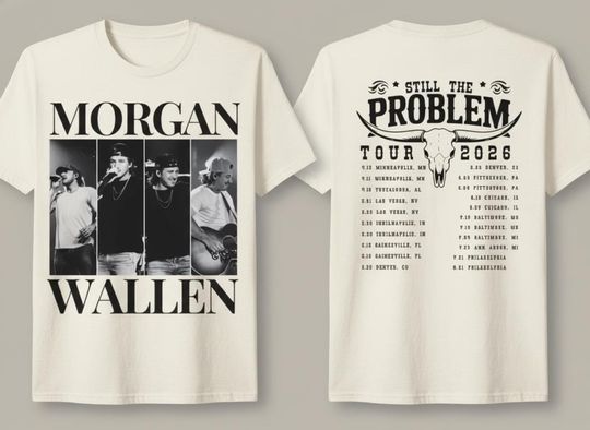 Discover Retro Morgan W Still the Problem Tour 2026 T-Shirt, Country Music Fan Gift, Morgan Country Music Tee, 90s Vintage Merch Shirt, Gift For Fans