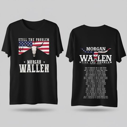 Discover Morgan W Tour Shirt 2026 Still the Problem Bull Skull Tee Country Concert, Country Music Fan Gift, 90s Vintage Merch T-shirt, Gift For Fans