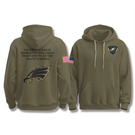 Discover Eagle 2025 Salute To Service Military Hoodie