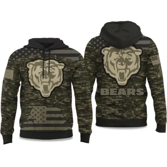 Discover 2025 Bearr Salute to Service Camo Hoodie