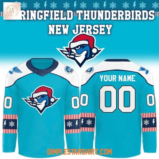 Personalized Springfield Thunderbirds Christmas Hockey Jersey Men's