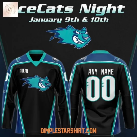Discover Personalized Worcester Railers Icecats Night Men's Hockey Jersey