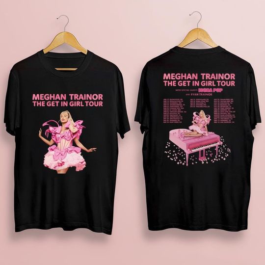 Discover Meghan Trainor The Get In Girl Tour 2026 T-shirt, Pop Music Shirt Concert Outfit Vintage 90s Poster Graphic Tee