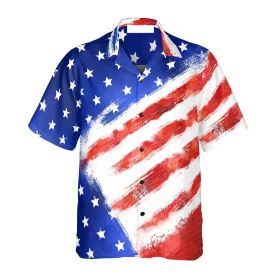 Discover American Flag Hawaiin Shirt For Men 4Th Of July Hawaiian Shirt
