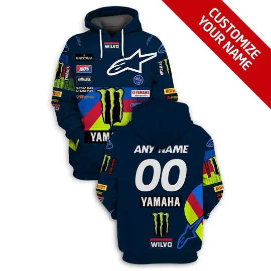Discover Custom Name Yamaha Racing 3D Lightweight Hoodie for Men