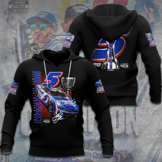 Kyle Larson 2025 NC Cup Series Champion 3D Printed Hoodie