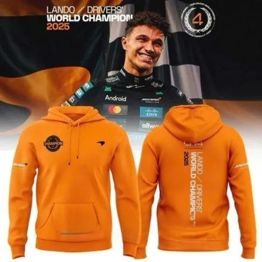 Lando Norris 2025 Drivers’ World Champion Unisex Hoodie