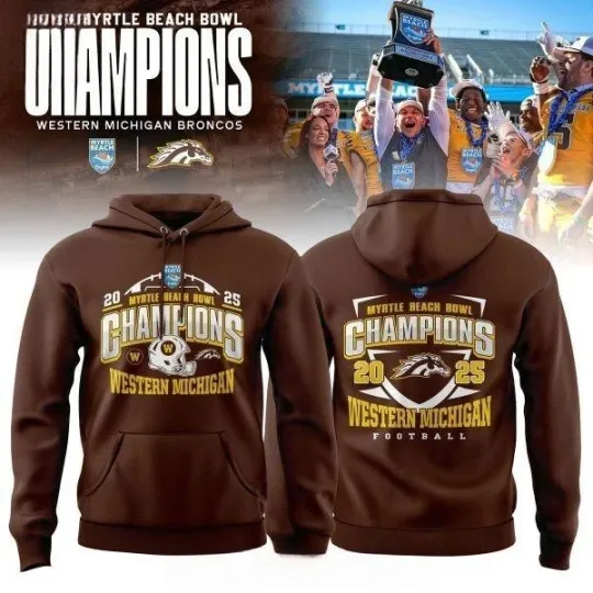 Broncos 2025 Myrtle Beach Bowl Champions Hoodie