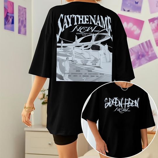 Discover Seventeen World Tour New_ T-shirt, Seventeen World Tour 2025 Shirt, Seventeen Happy Burstday Shirt,Seventeen Nana Tour Members