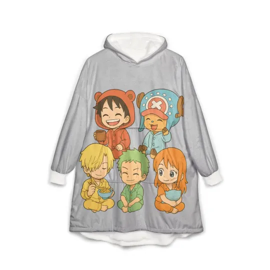 Discover Anime Hooded Blanket Japanese Style Wearable Fleece Throw