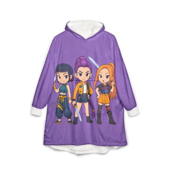 Discover Kpop Demon Hooded Blanket, Japanese Style Wearable Blanket