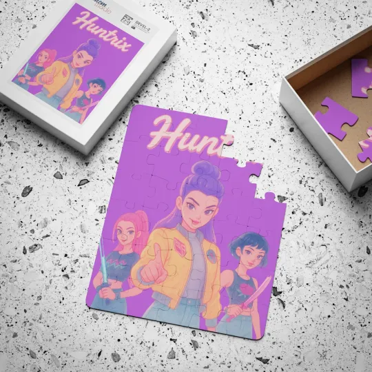 Discover Huntrix kids puzzle, Kpop Demon hunters game puzzle, Gifts for kids