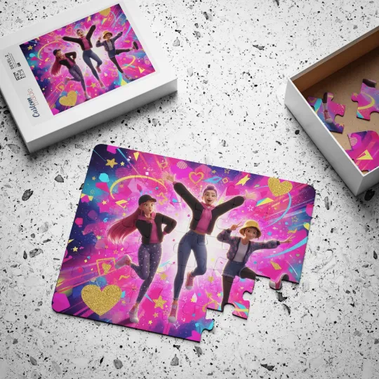 Kpop Demon Hunters  Jigsaw Puzzle for Kids, Huntrix Cartoon Puzzle for Babies