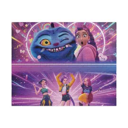Discover 110 pieces kpop demon hunters jigsaw puzzle for children