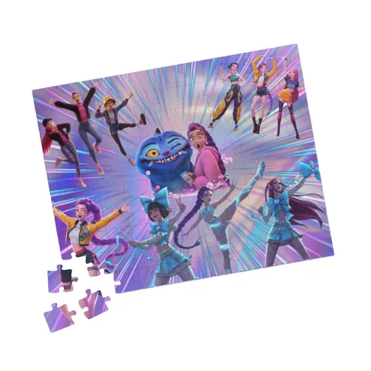 Discover 110 piece kpop demon hunters jigsaw puzzle for children, puzzle gifts